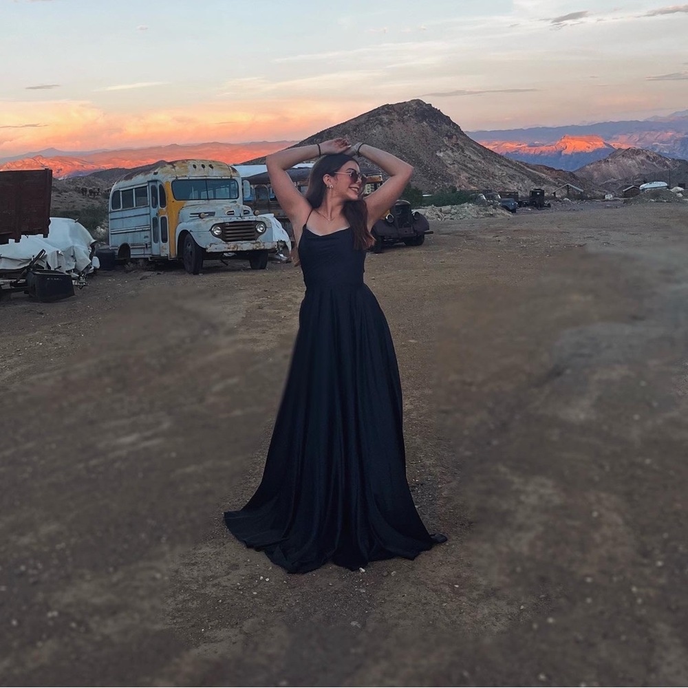 Black Satin Dress